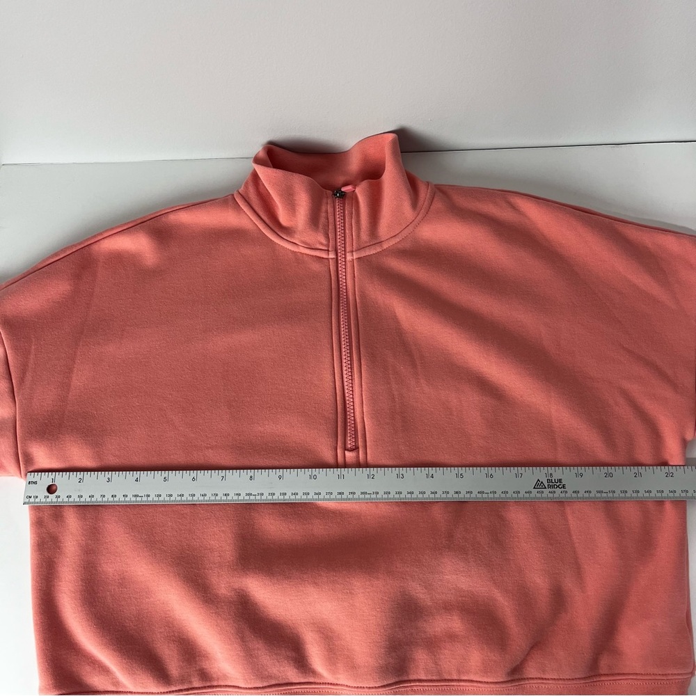 Fabletics Mock Neck Half Zip Cozy Pullover Cropped Sweater Sweatshirt Medium - Picture 11 of 11